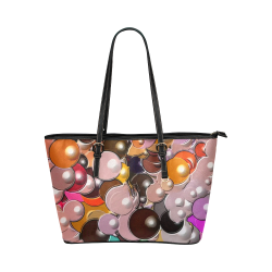 Twister Points by Popart Leather Tote Bag/Small (Model 1651)