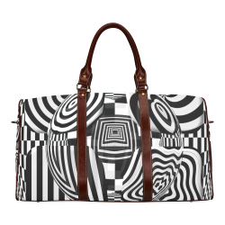 Quilts Op Art vier Pattern Waterproof Travel Bag/Large (Model 1639)