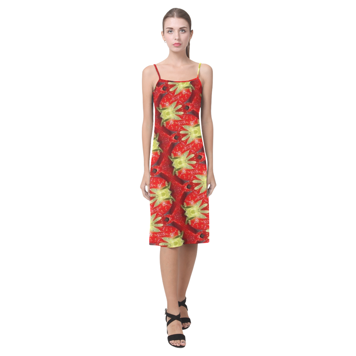 Erdbeeren Welle Alcestis Slip Dress (Model D05)