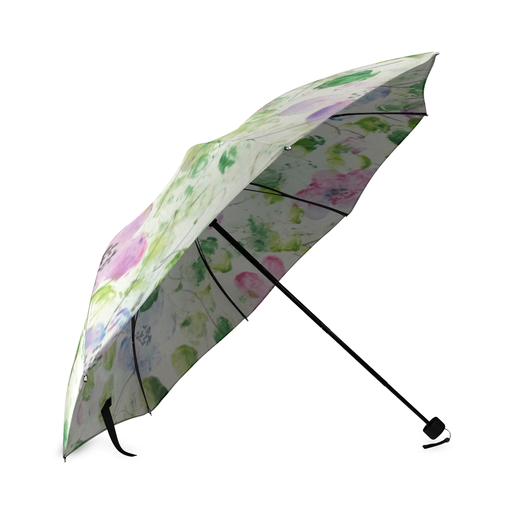 Pretty Painted PPosies Floral by rokinronda Foldable Umbrella (Model U01)