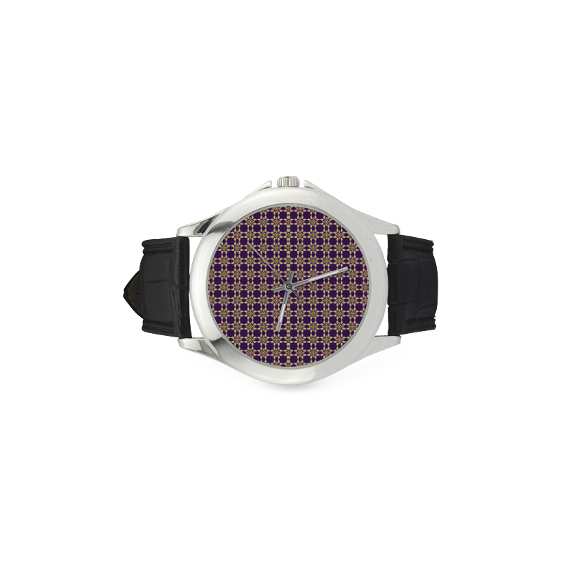 Purple Women's Classic Leather Strap Watch(Model 203)