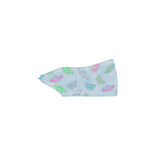 Pastel Color Butterfly Pattern by ArtformDesigns Women's Unusual Slip-on Canvas Shoes (Model 019)