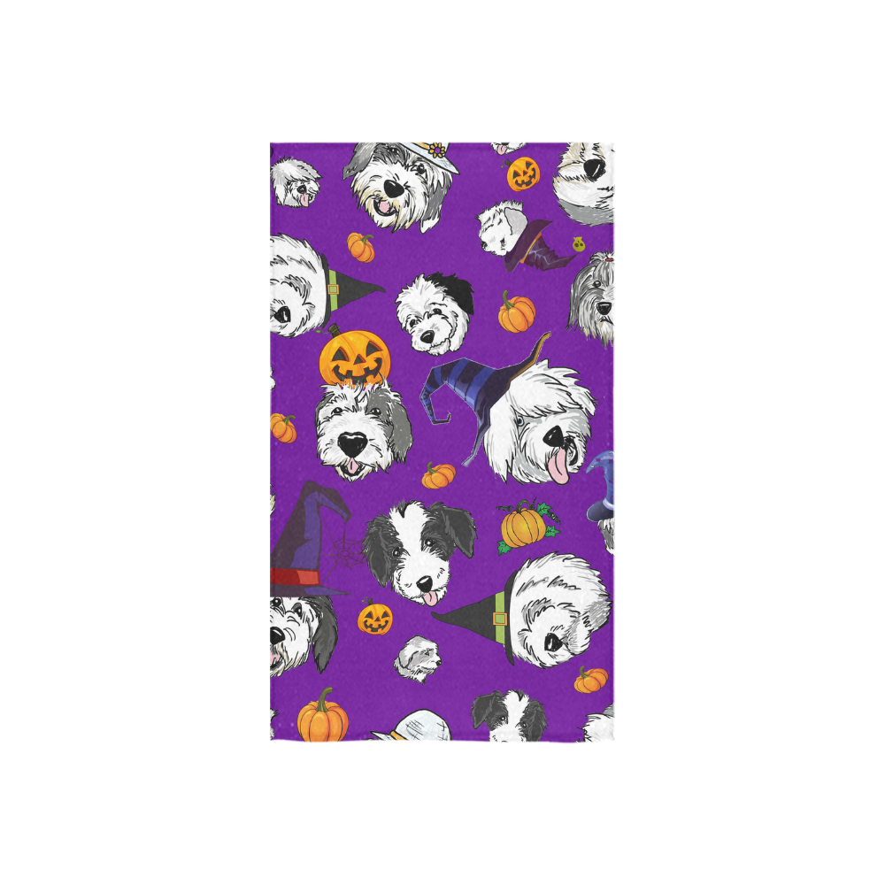 Halloween OES faces Purple Custom Towel 16"x28"