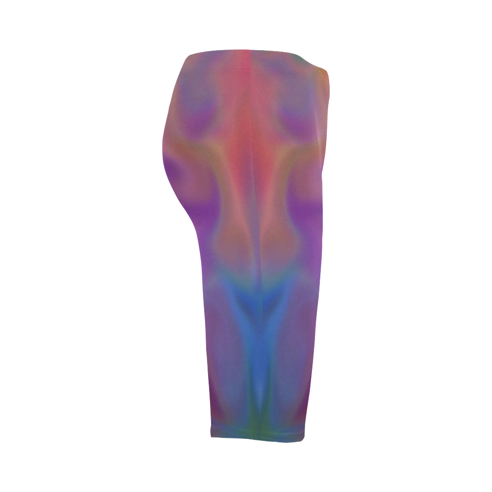 rainbow blobs -  long Hestia Cropped Leggings (Model L03)