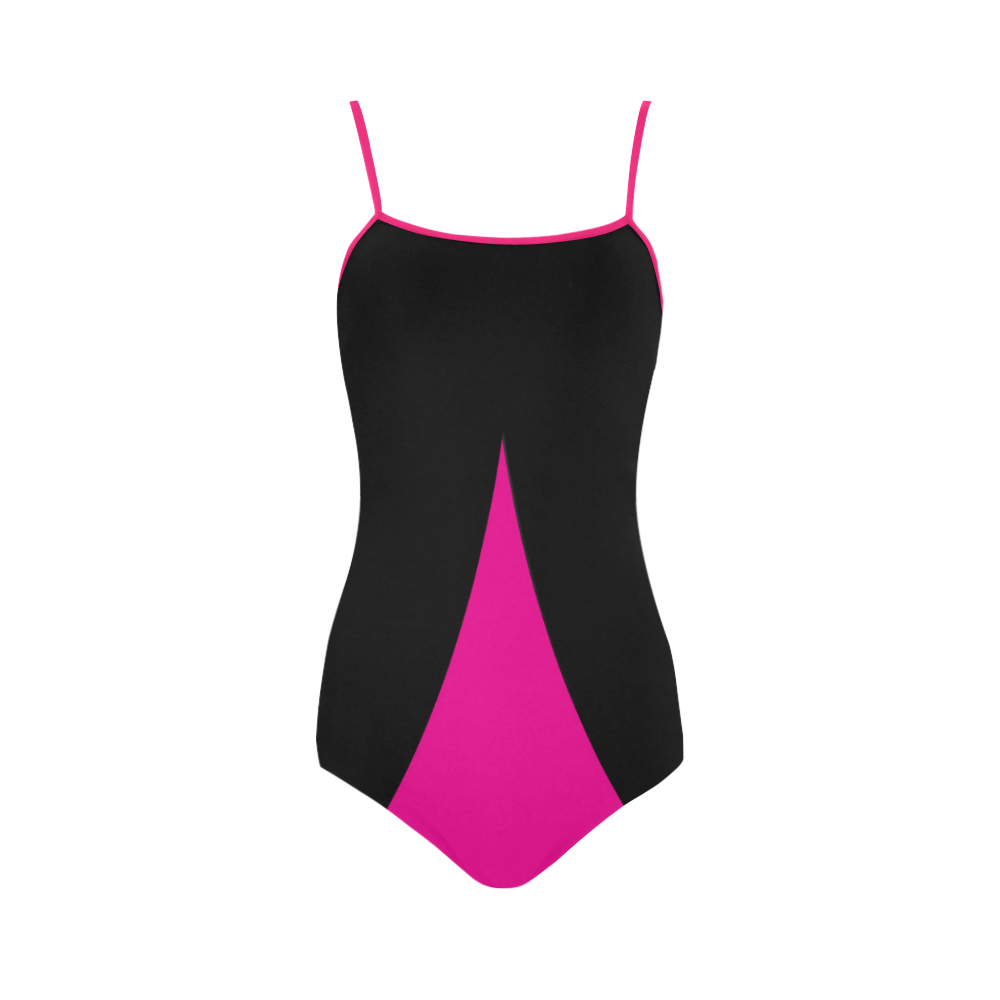 Pink Schwarz Strap Swimsuit ( Model S05)