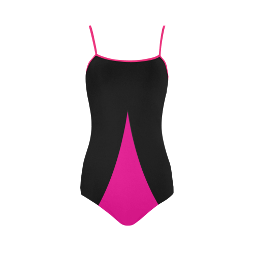 Pink Schwarz Strap Swimsuit ( Model S05)