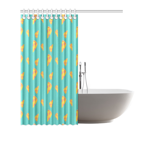 Pizza slices   - pizza and slice Shower Curtain 72"x72"