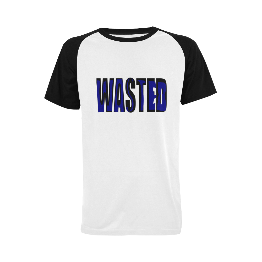WASTED BLUE Men's Raglan T-shirt Big Size (USA Size) (Model T11)