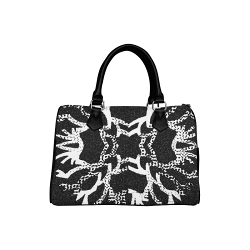 Snowflake Dark Art Boston Handbag (Model 1621)