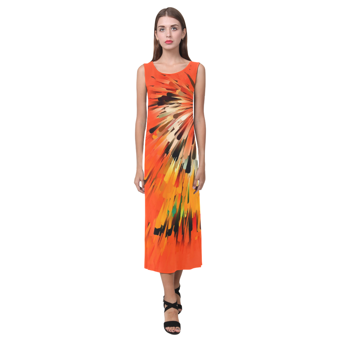 Orange Dream by Artdream Phaedra Sleeveless Open Fork Long Dress (Model D08)