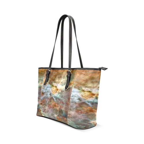 Carina Nebula Leather Tote Bag/Small (Model 1640)