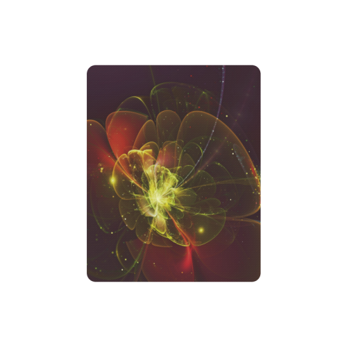 A  wonderful abstract fractal red yellow blossom Rectangle Mousepad