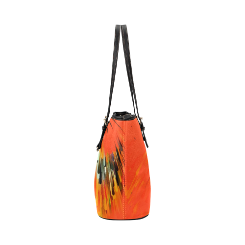 Orange Dream by Artdream Leather Tote Bag/Small (Model 1651)