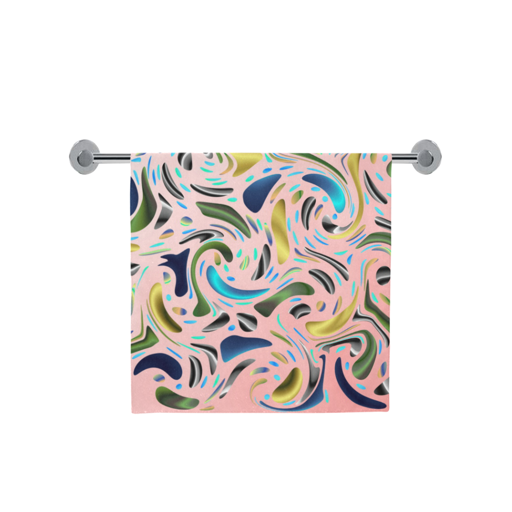 modern trendy pattern in colorful festive colors Bath Towel 30"x56"