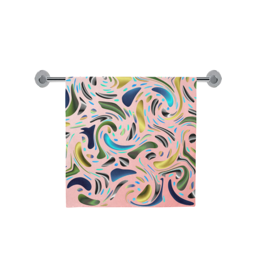 modern trendy pattern in colorful festive colors Bath Towel 30"x56"