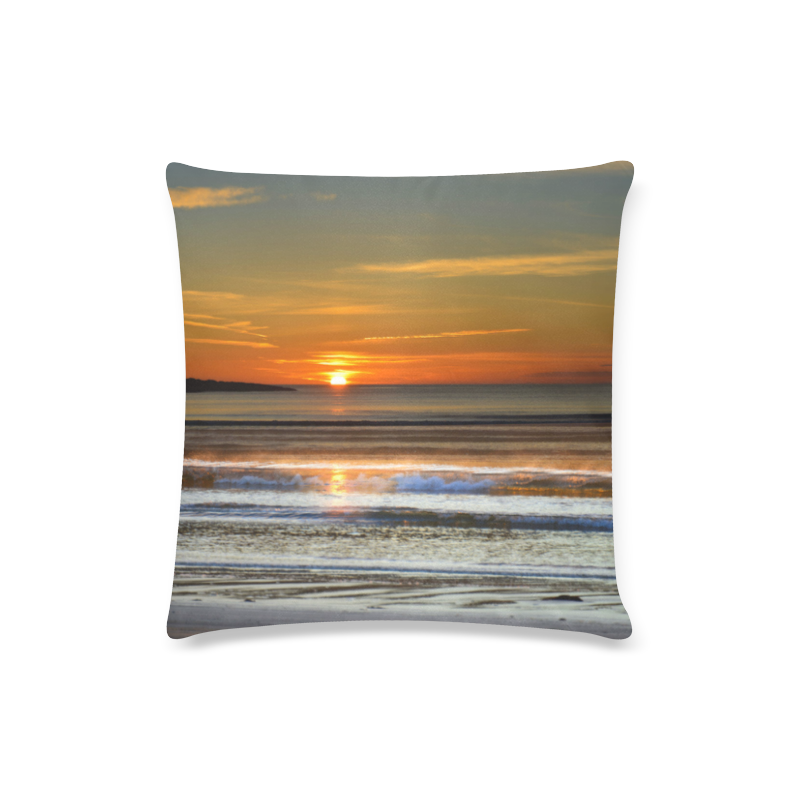Colorful sunset Custom Zippered Pillow Case 16"x16"(Twin Sides)