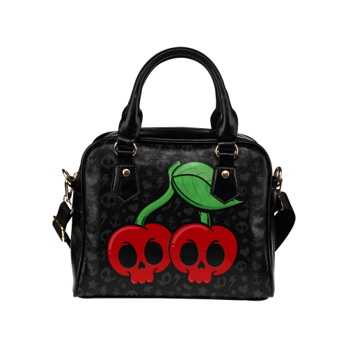 Cherry Skulls Shoulder Handbag (Model 1634)