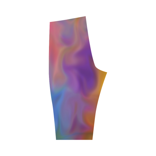 rainbow blobs -  long Hestia Cropped Leggings (Model L03)