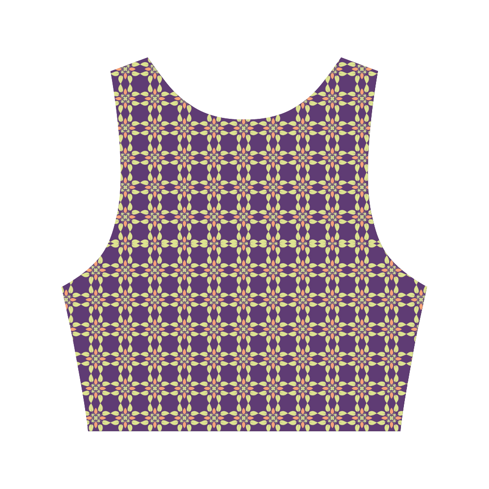 Purple Women's Crop Top (Model T42)