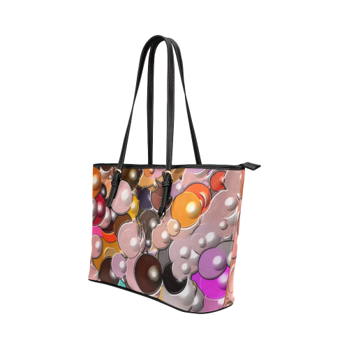 Twister Points by Popart Leather Tote Bag/Small (Model 1651)