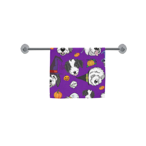 Halloween OES faces Purple Custom Towel 16"x28"