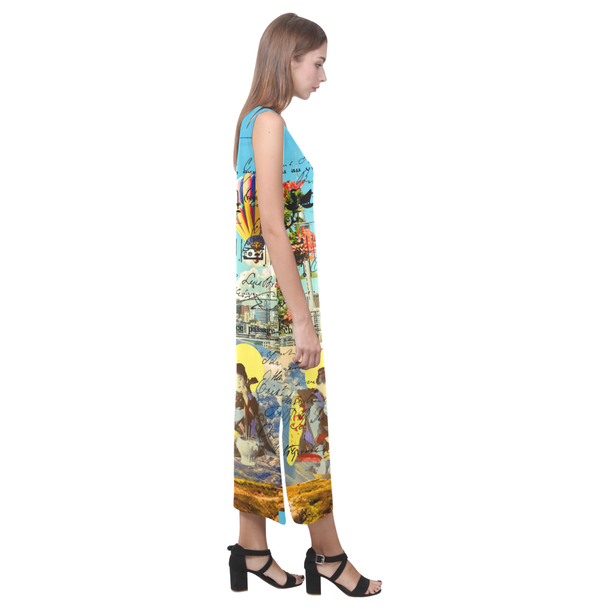 THE CONCERT I Phaedra Sleeveless Open Fork Long Dress (Model D08)