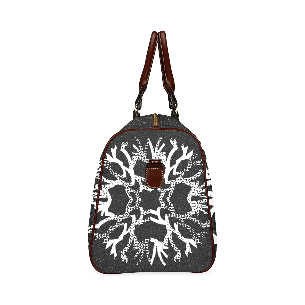 Snowflake Dark Art Print Waterproof Travel Bag/Small (Model 1639)