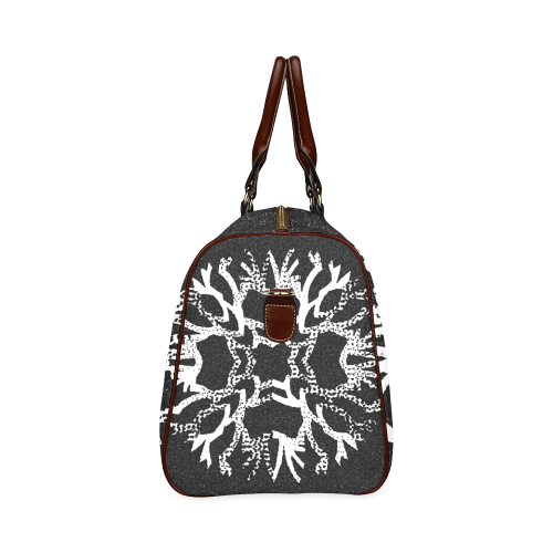 Snowflake Dark Art Print Waterproof Travel Bag/Small (Model 1639)