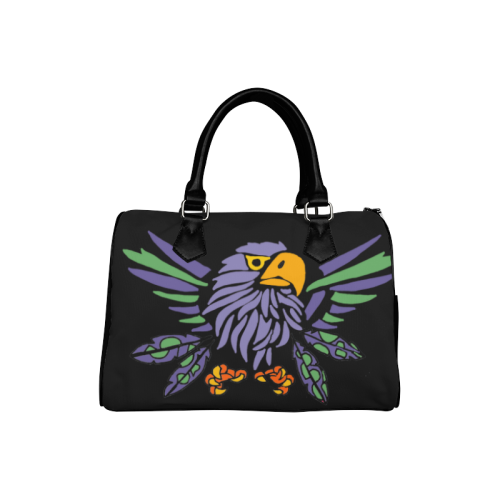 Eagle and Feathers Abstract Boston Handbag (Model 1621)