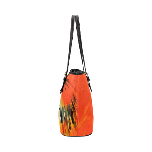 Orange Dream by Artdream Leather Tote Bag/Large (Model 1651)