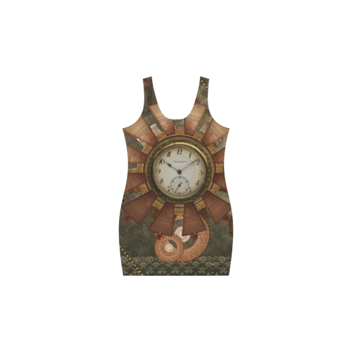 Steampunk, wonderful clocks in noble design Medea Vest Dress (Model D06)