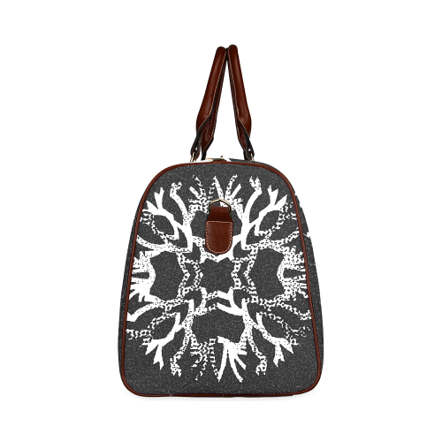 Snowflake Dark Art Print Waterproof Travel Bag/Small (Model 1639)