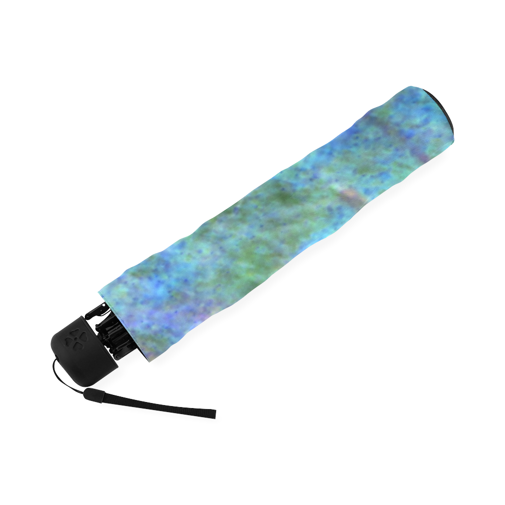 aqua flower grunge Foldable Umbrella (Model U01)