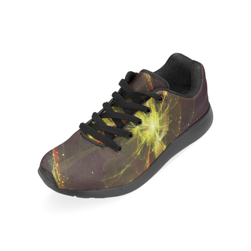 A  wonderful abstract fractal red yellow blossom Women’s Running Shoes (Model 020)