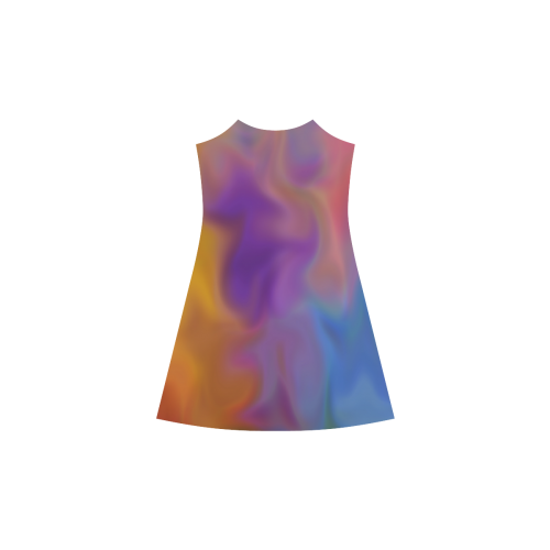 rainbow blobs Alcestis Slip Dress (Model D05)