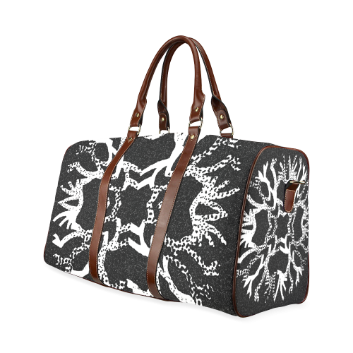 Snowflake Dark Art Print Waterproof Travel Bag/Small (Model 1639)