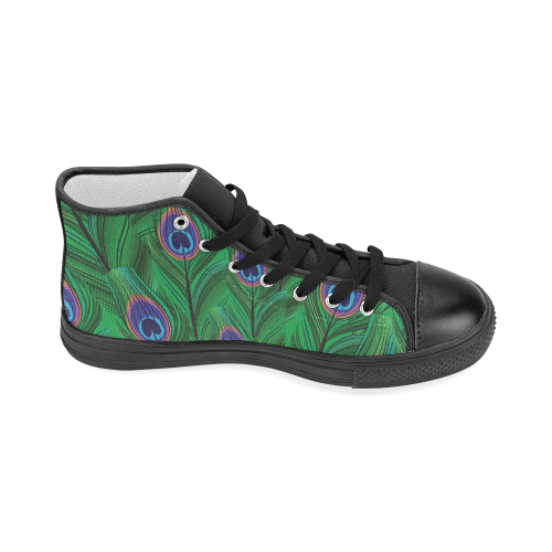 Peacock Women's Classic High Top Canvas Shoes (Model 017)