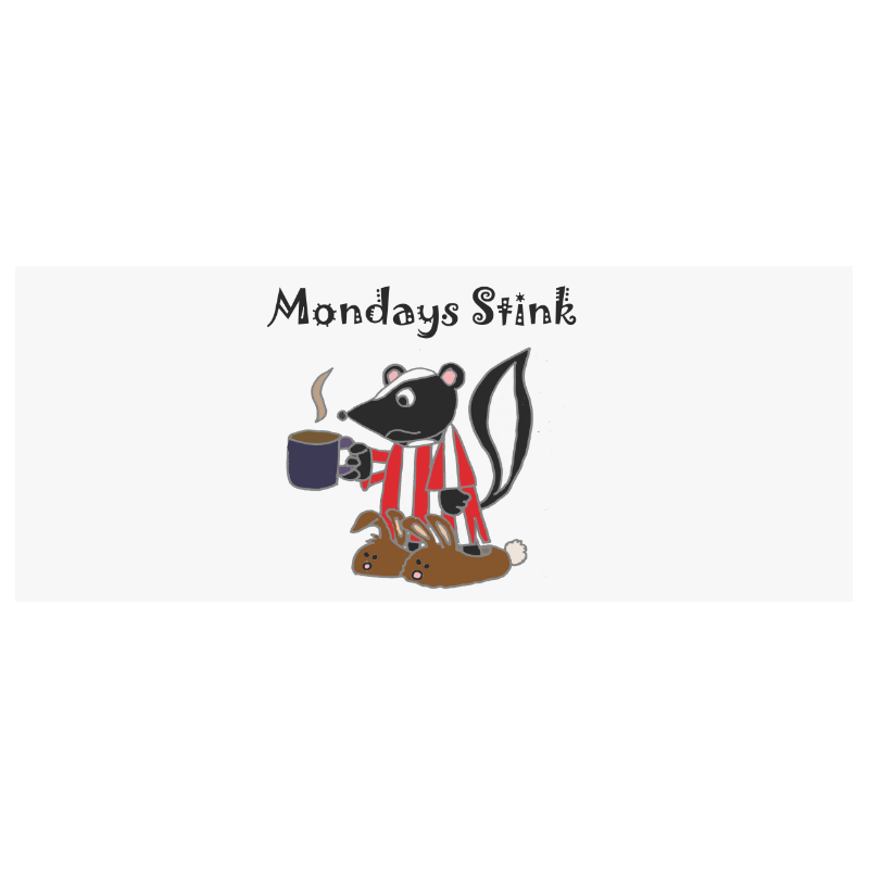 Funny Monday Stinks Skunk Cartoon Custom Morphing Mug