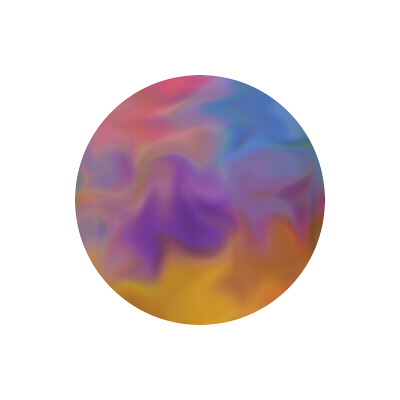 rainbow blobs Round Mousepad