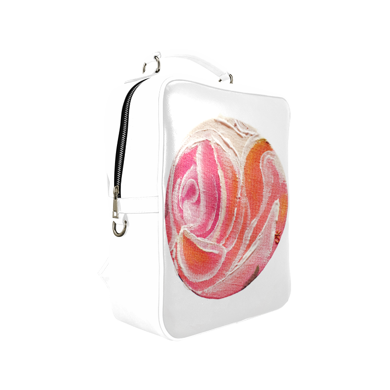 Juicy Sunday Plum Roses Square Backpack (Model 1618)