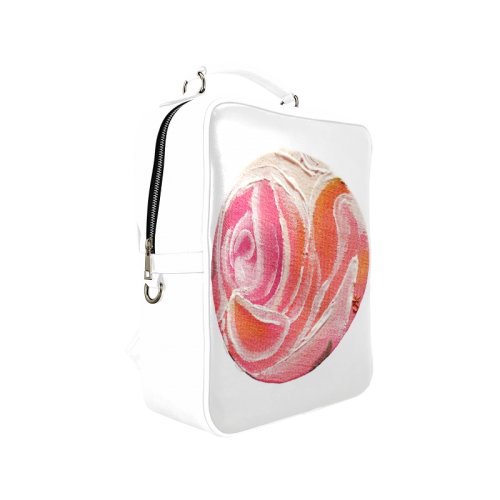 Juicy Sunday Plum Roses Square Backpack (Model 1618)