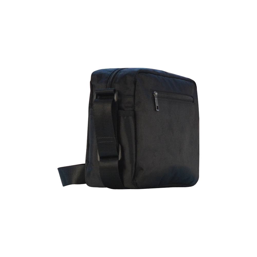 Purple and black squares Classic Cross-body Nylon Bags (Model 1632)
