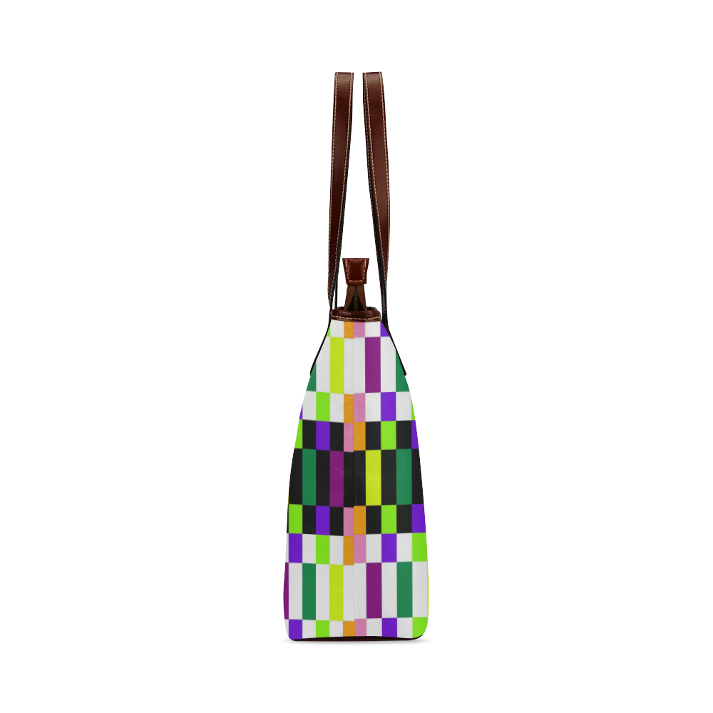 Colorful geometry Shoulder Tote Bag (Model 1646)