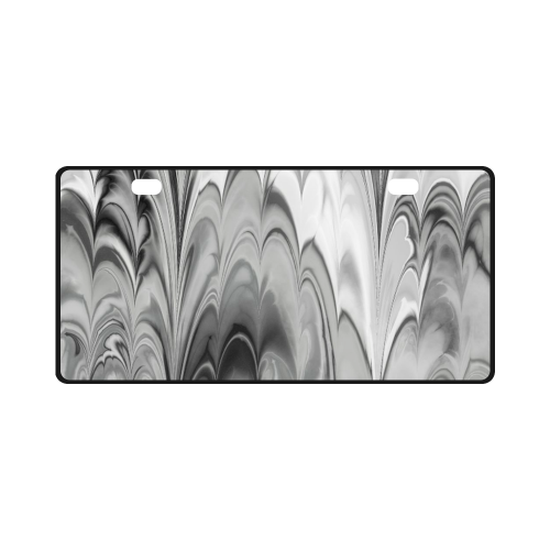 fractal marbled 21D License Plate