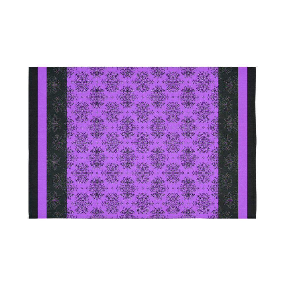 Wall Flower in Bodacious Purple by Aleta Cotton Linen Wall Tapestry 90"x 60"