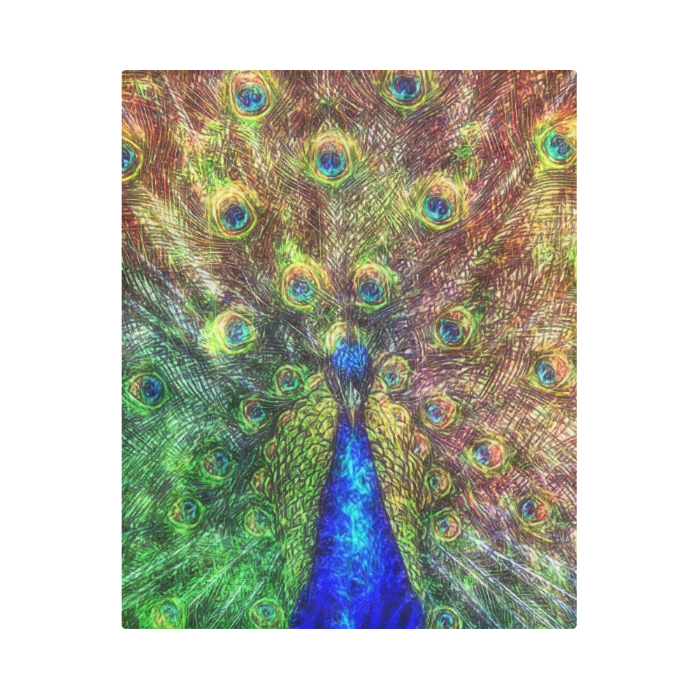 peacock Duvet Cover 86"x70" ( All-over-print)