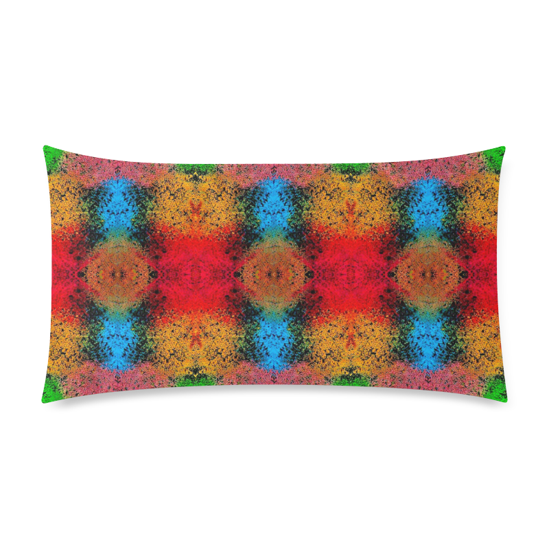 Colorful Goa Tapestry Painting Custom Rectangle Pillow Case 20"x36" (one side)