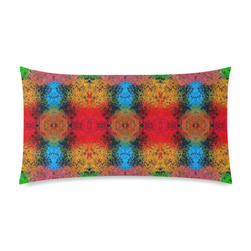Colorful Goa Tapestry Painting Custom Rectangle Pillow Case 20"x36" (one side)