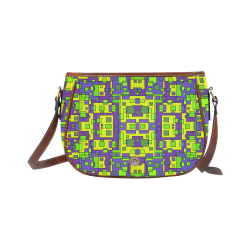 Overlap squares Saddle Bag/Small (Model 1649) Full Customization