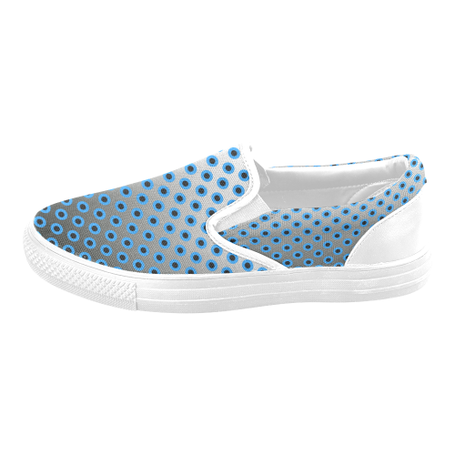 Gradient circles Men's Slip-on Canvas Shoes (Model 019)